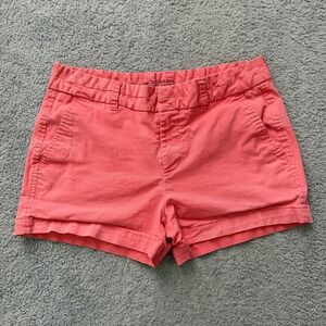 Bright Pink Salmon Gap Khaki Shorts, Size 2